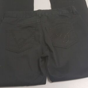 BEBE Black Jewel Embellishment Pants Jeans Sz 27